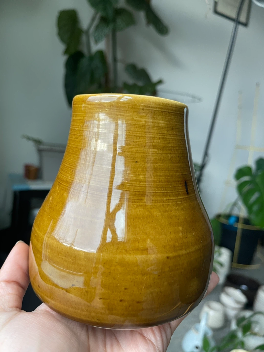 Honey mustard Ceramic Vase - photo 3