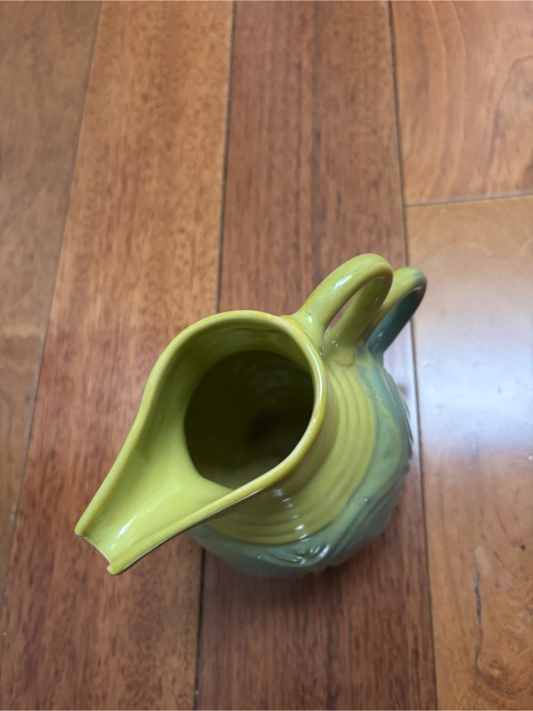 Green & Blue Ceramic Pitcher - photo 3