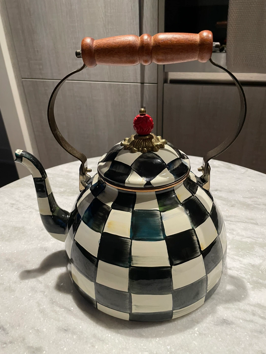 MacKenzie-Childs 3-Qt Courtly Check Tea Kettle - photo 2