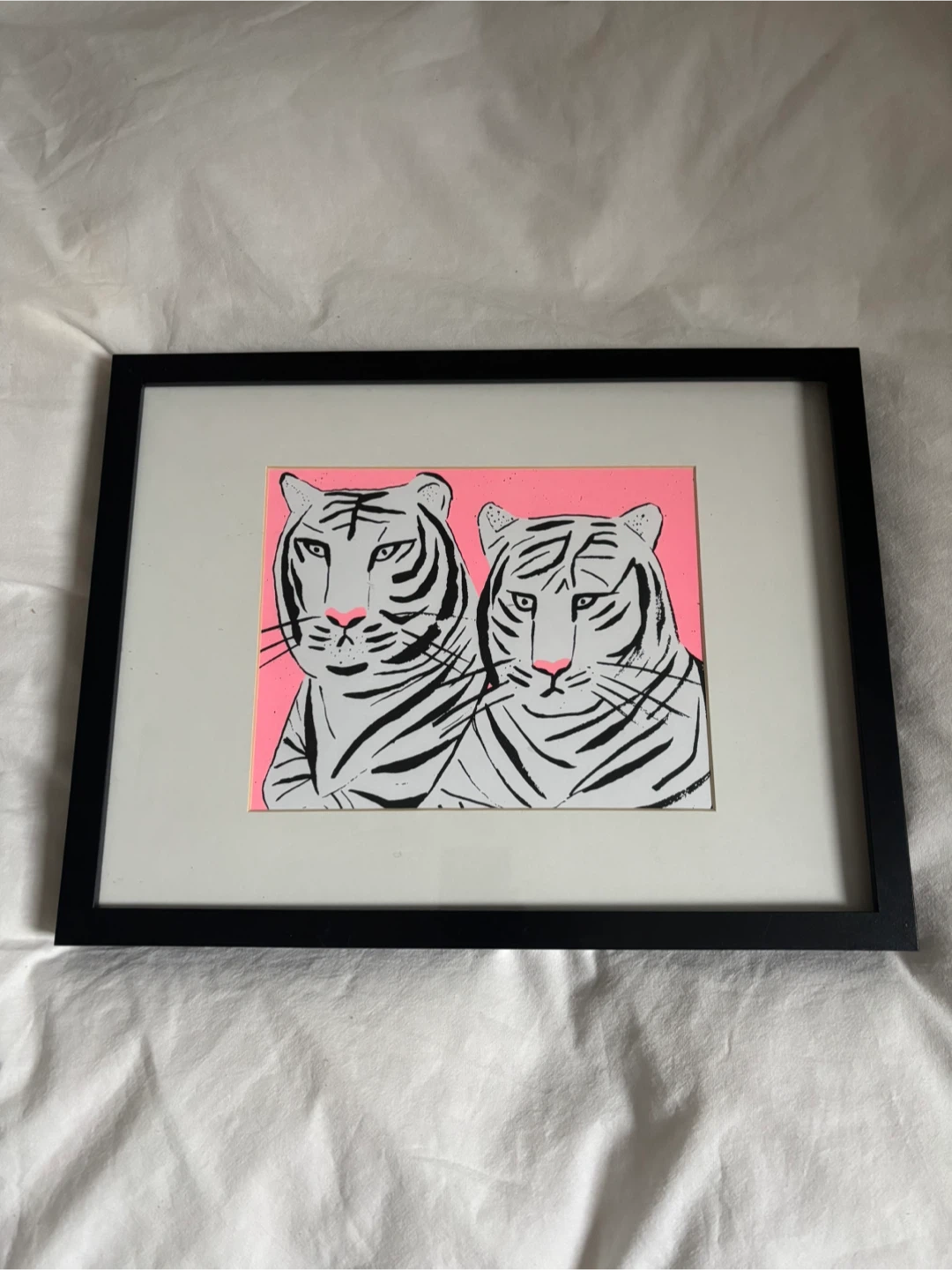 Framed Tiger Print Art
