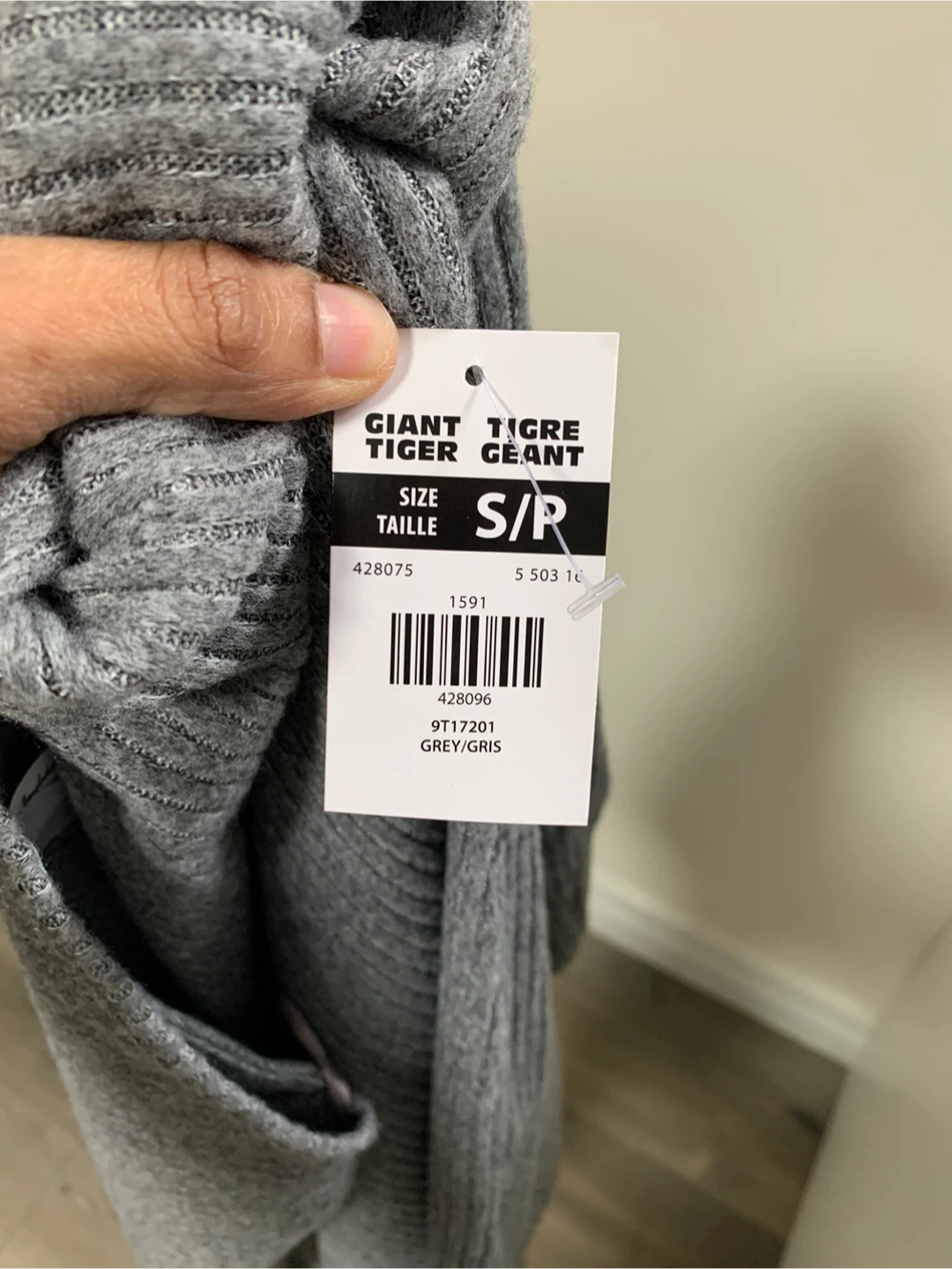 Grey Ribbed Top - Size S - photo 3