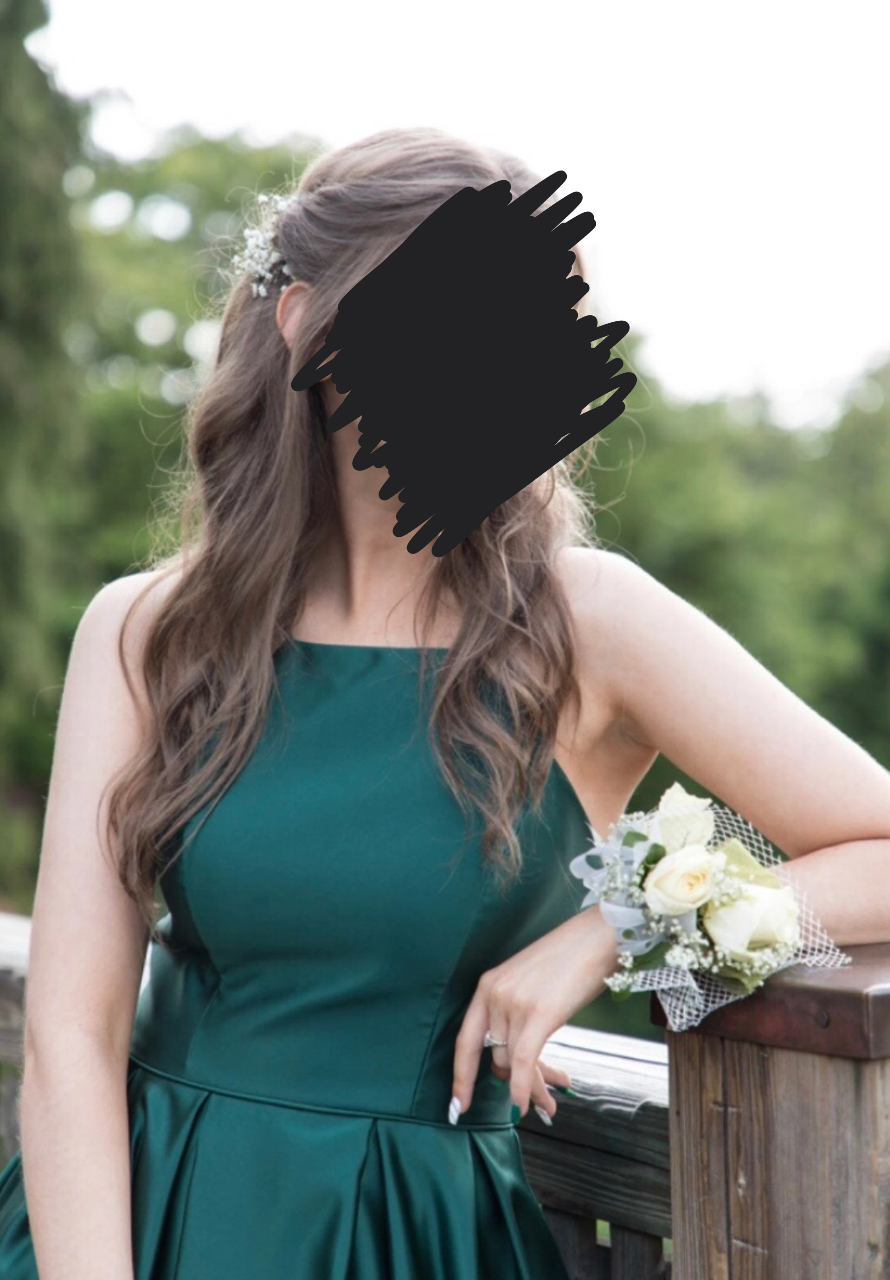 Dark Emerald Green Prom Dress - photo 2