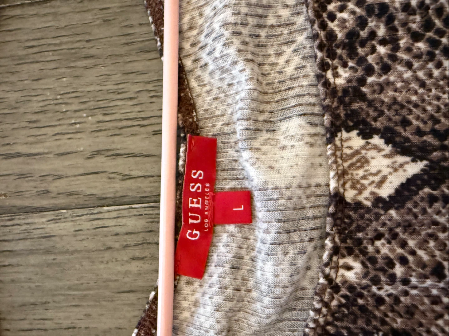 Guess Snakeskin Print Bodysuit - Size L - photo 2