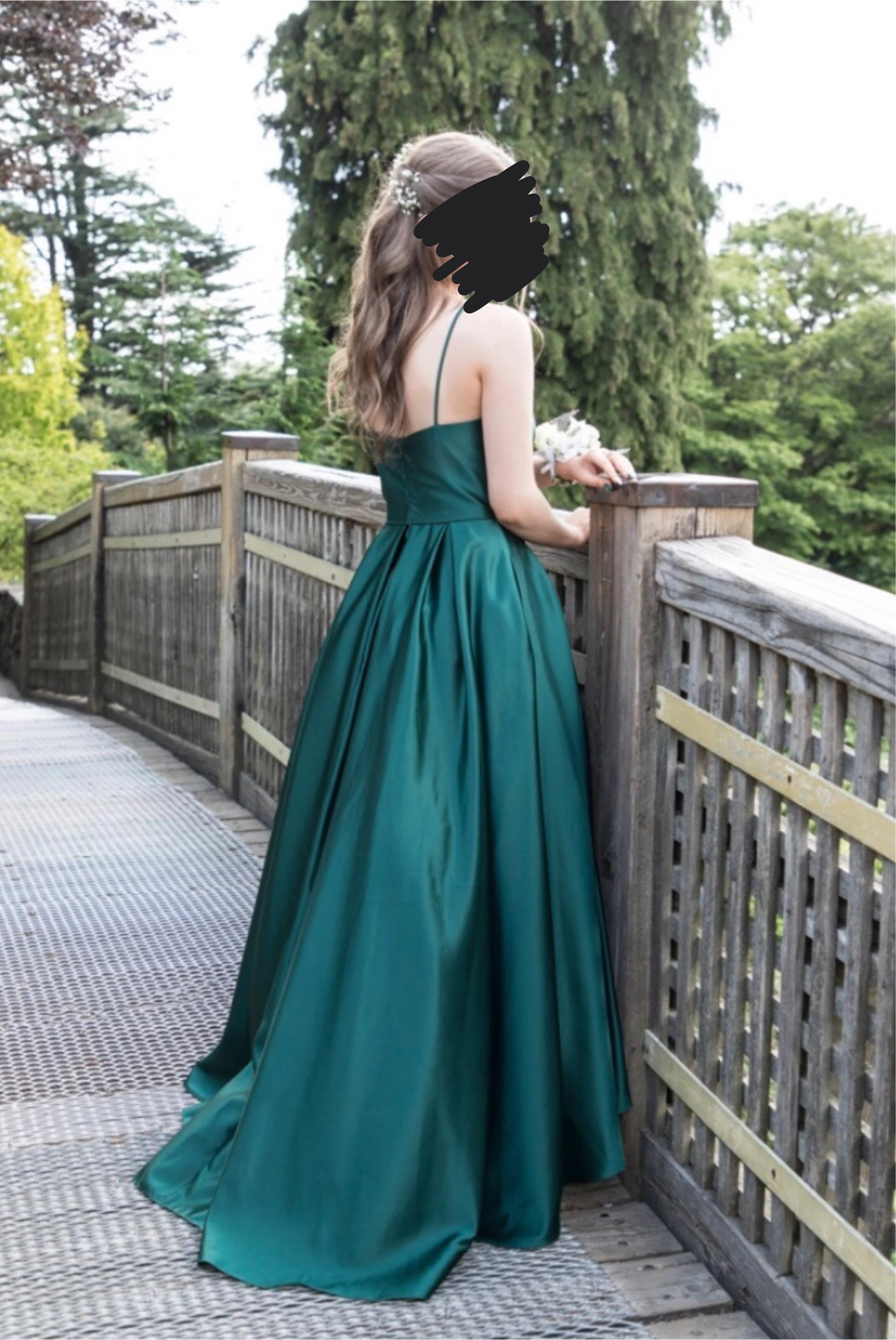 Dark Emerald Green Prom Dress - photo 4