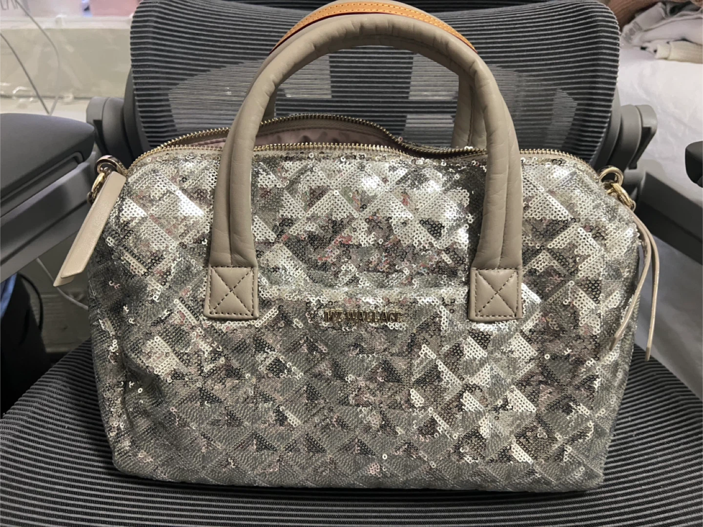 MZ Wallace silver sequin satchel - photo 3
