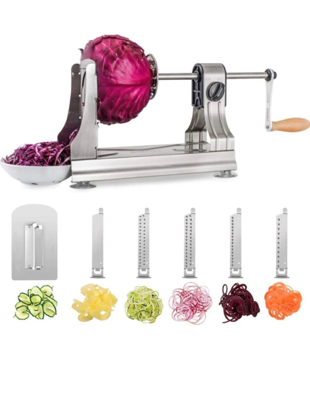 WellToBe 6-Blade Vegetable Spiral Slicer - Like New! - photo 2