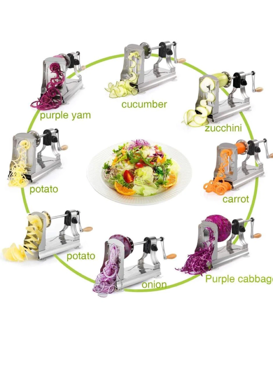 WellToBe 6-Blade Vegetable Spiral Slicer - Like New!