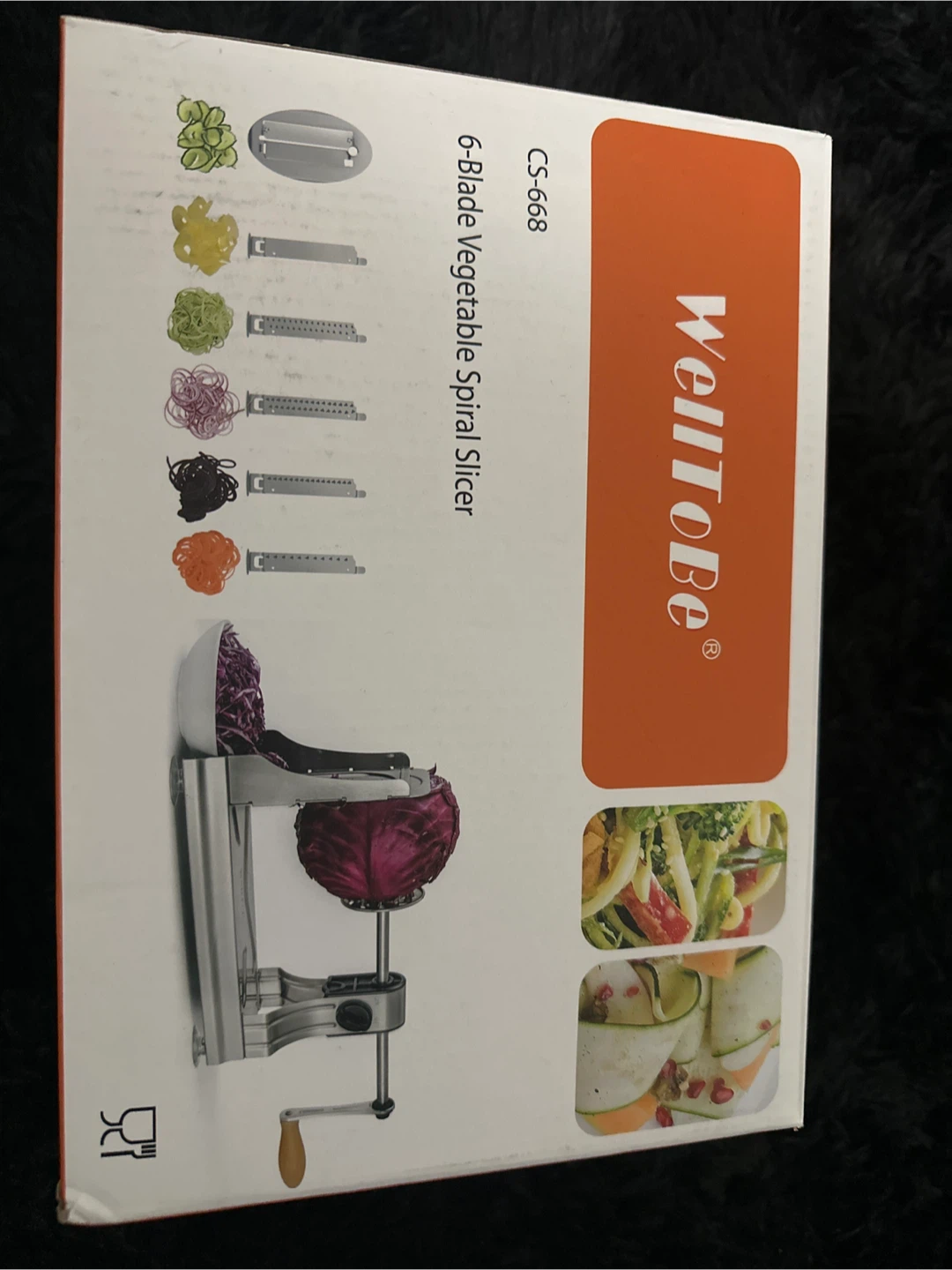 WellToBe 6-Blade Vegetable Spiral Slicer - Like New! - photo 3