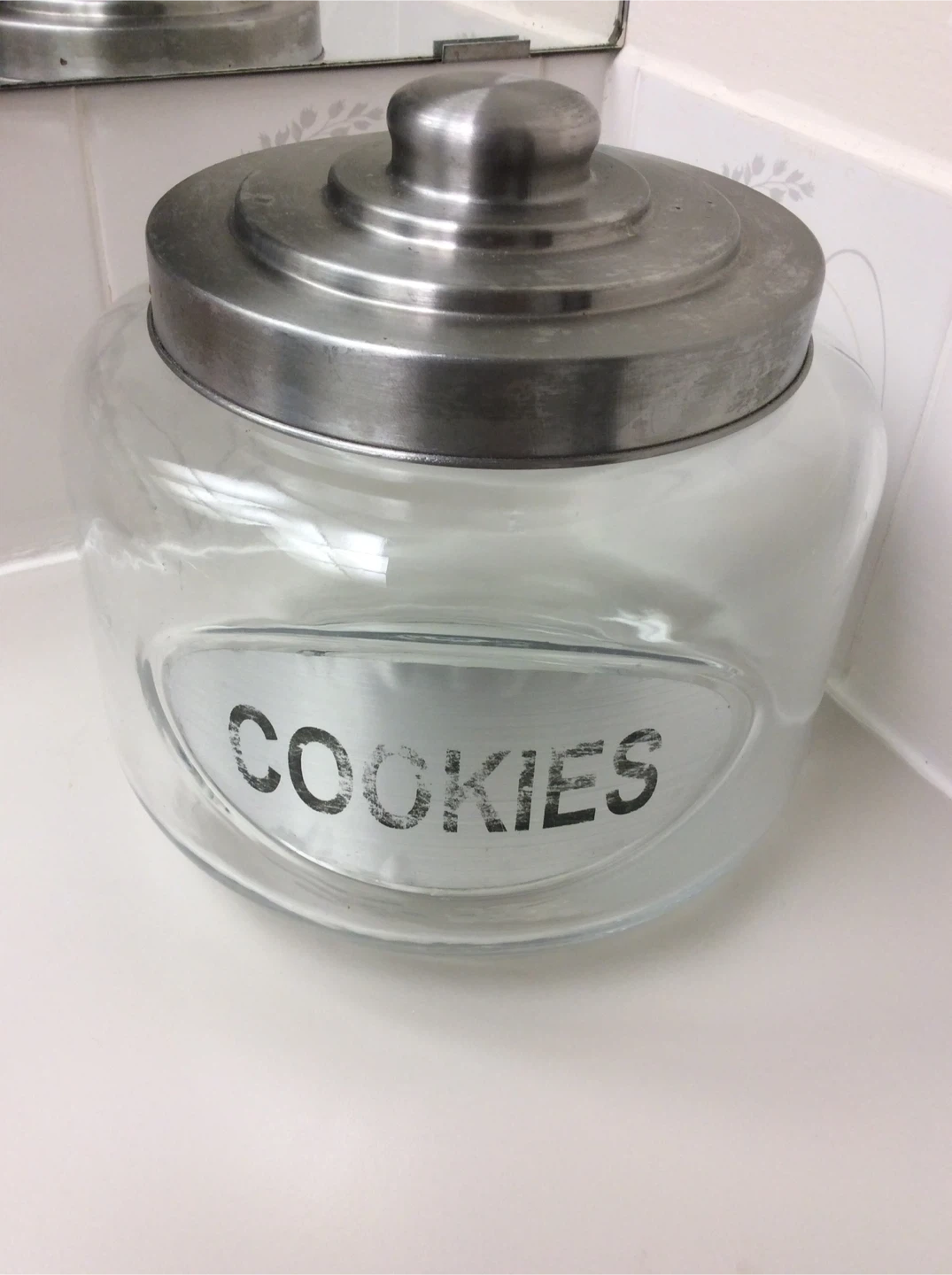 Glass Cookie Jar with Metal Lid❗️