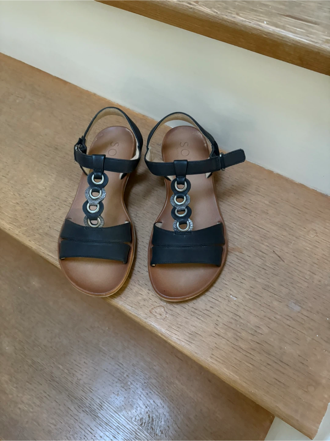 Söfft Black Leather Sandals Size 6.5M - photo 2