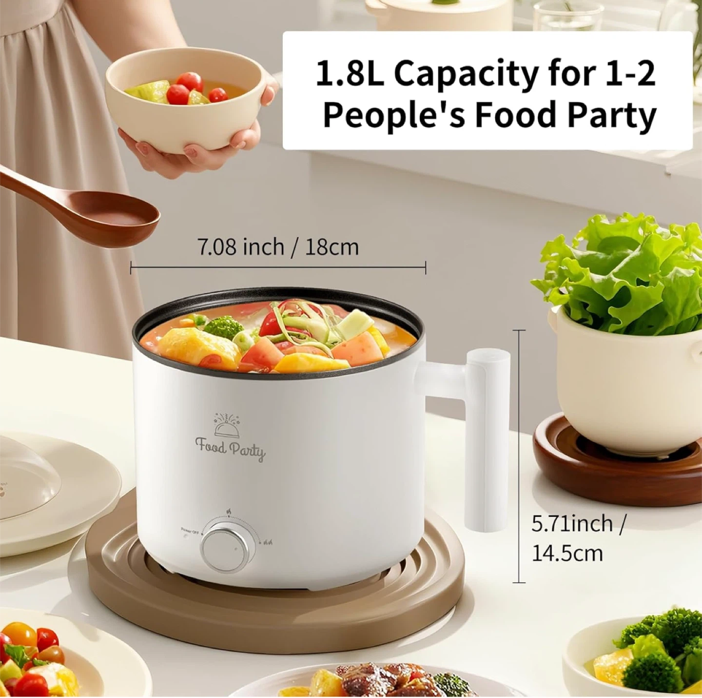 Food Party Portable Electric Hot Pot - New! - photo 4