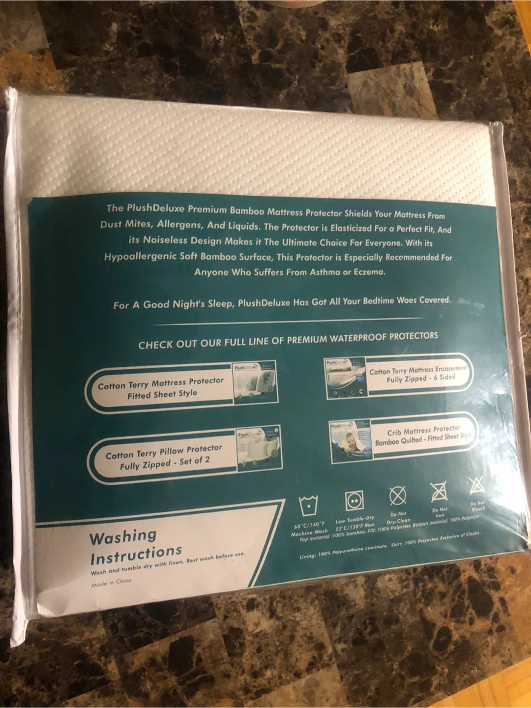 PlushDelux King Bamboo Mattress Protector - New - photo 4