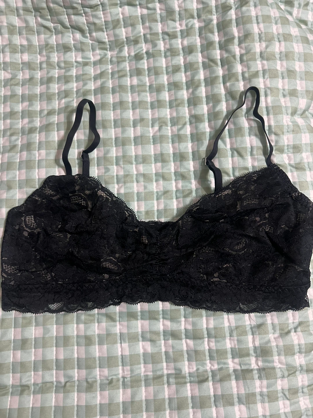 Gilligan & O'Malley Lace Bralette - Black, L