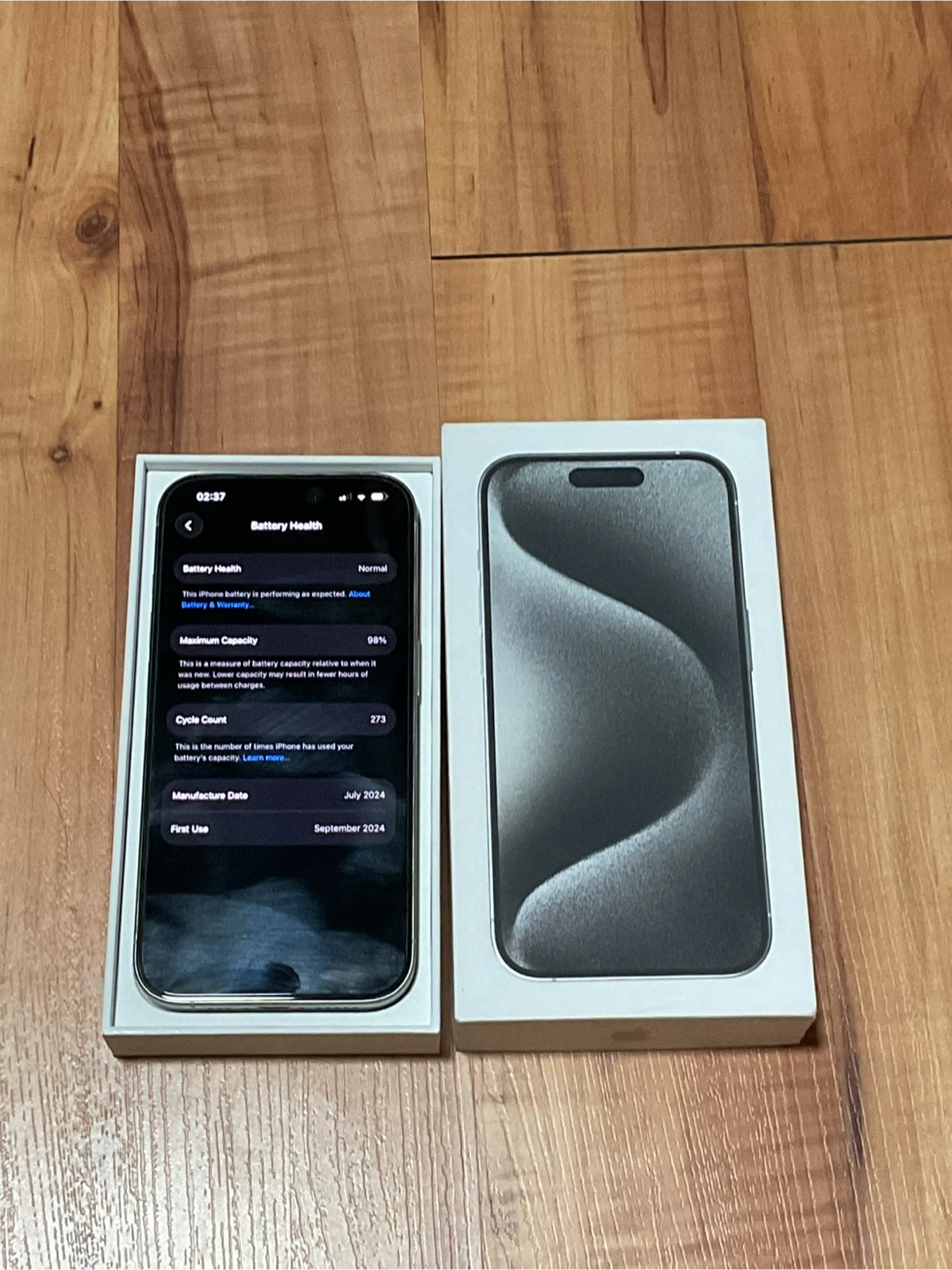 iPhone 15 Pro - 128GB - 98% BH - White Titanium - FIRM - photo 3