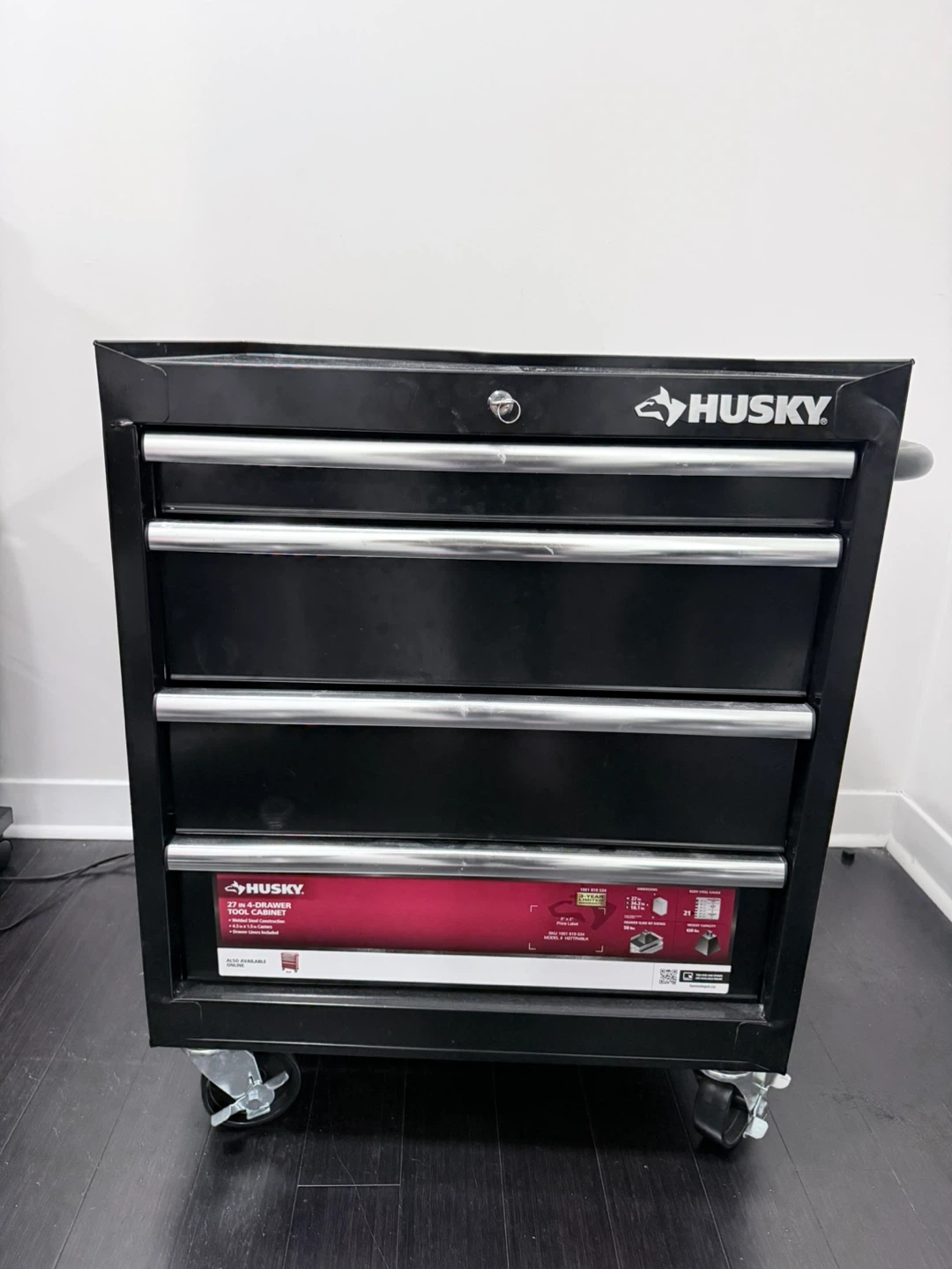 Husky 27-inch 4-Drawer Rolling Tool Cabinet