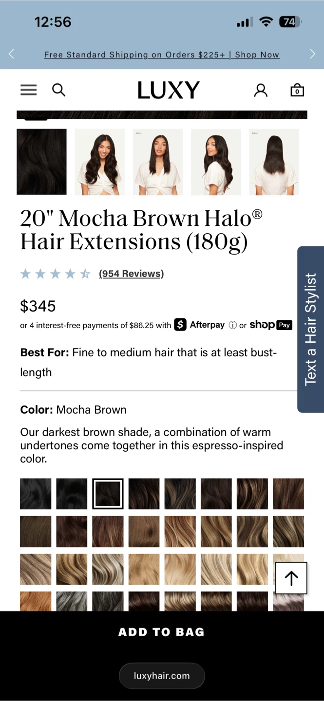 LUXY 20" Mocha Brown Halo Hair Extensions - photo 4