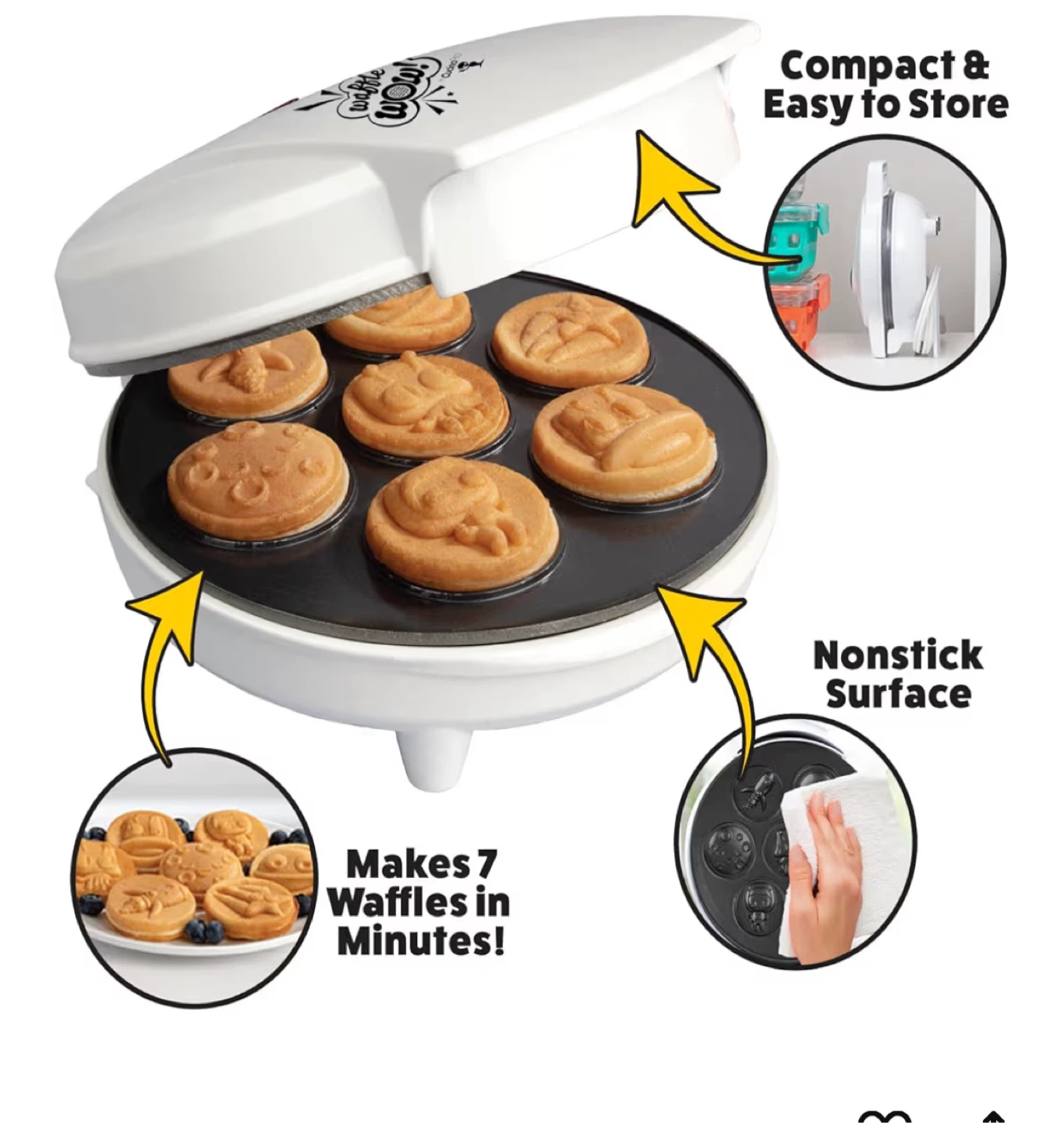 Waffle Wow! Outer Space Waffle Maker-New in box - photo 2