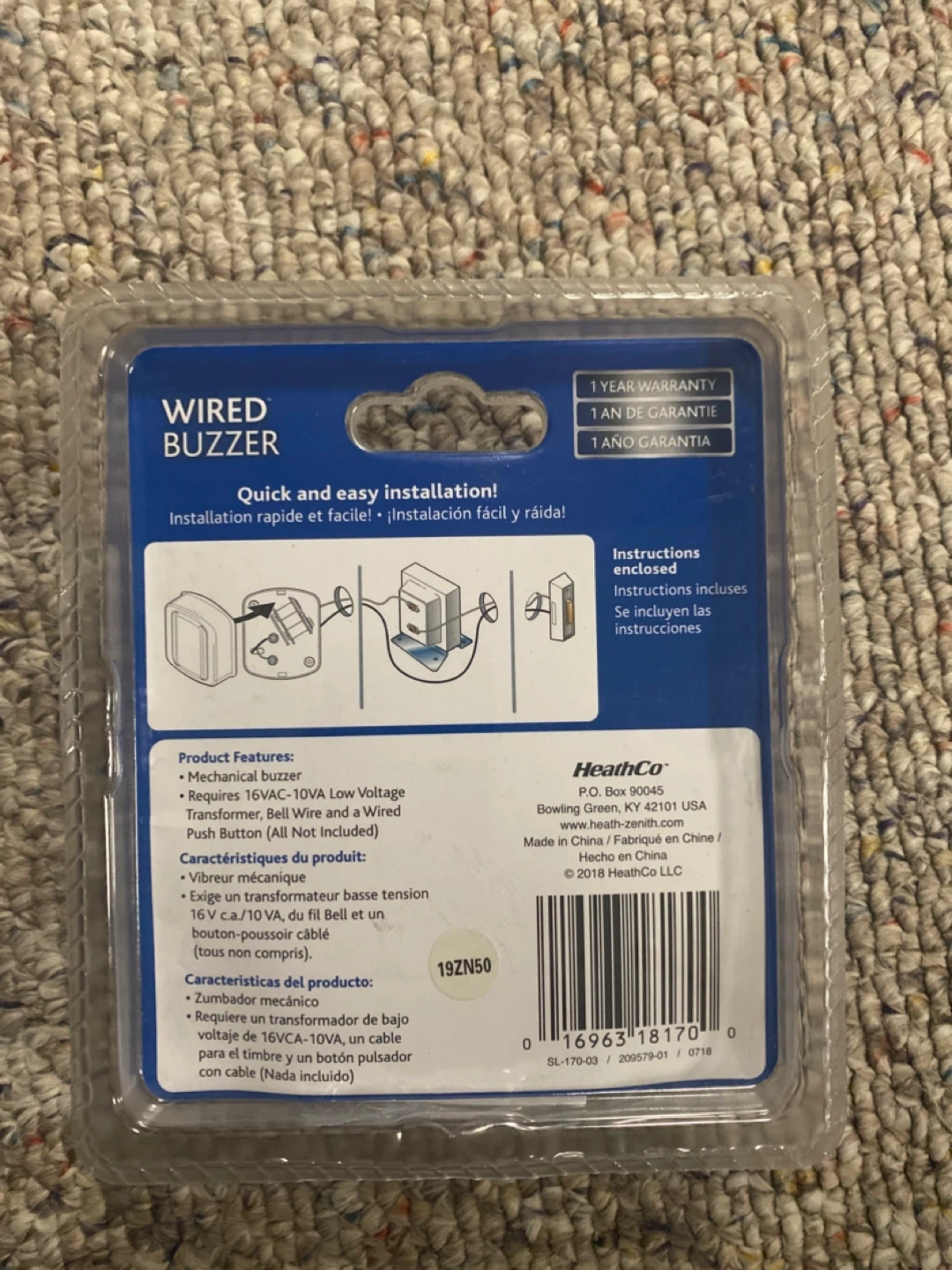 New Heath Zenith Wired LED Doorbell Button - Silver - photo 2