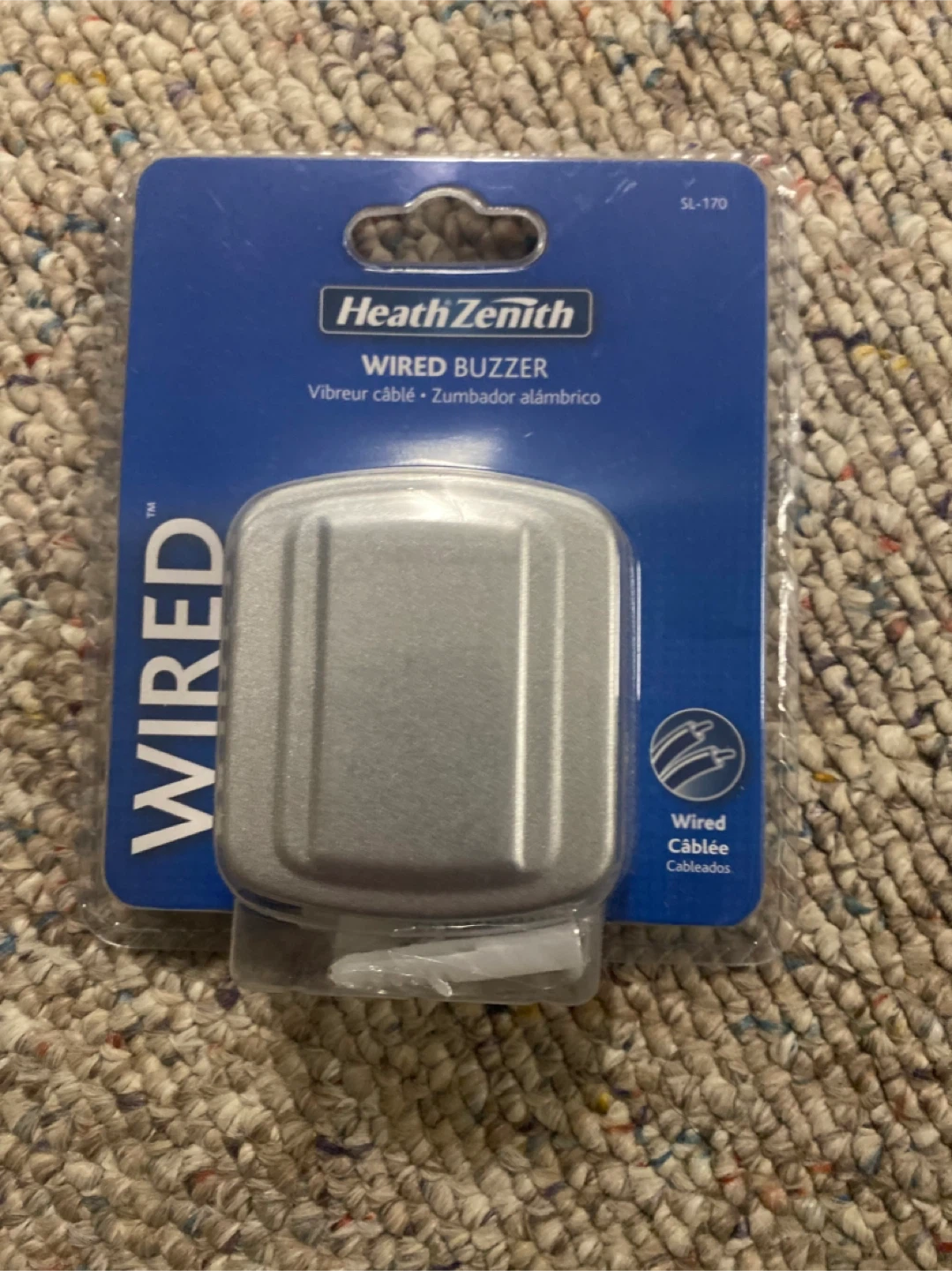 New Heath Zenith Wired LED Doorbell Button - Silver