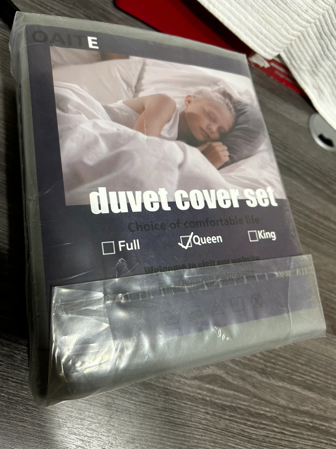 New Oatte Queen Size Duvet Cover Set - Silver Grey - photo 3