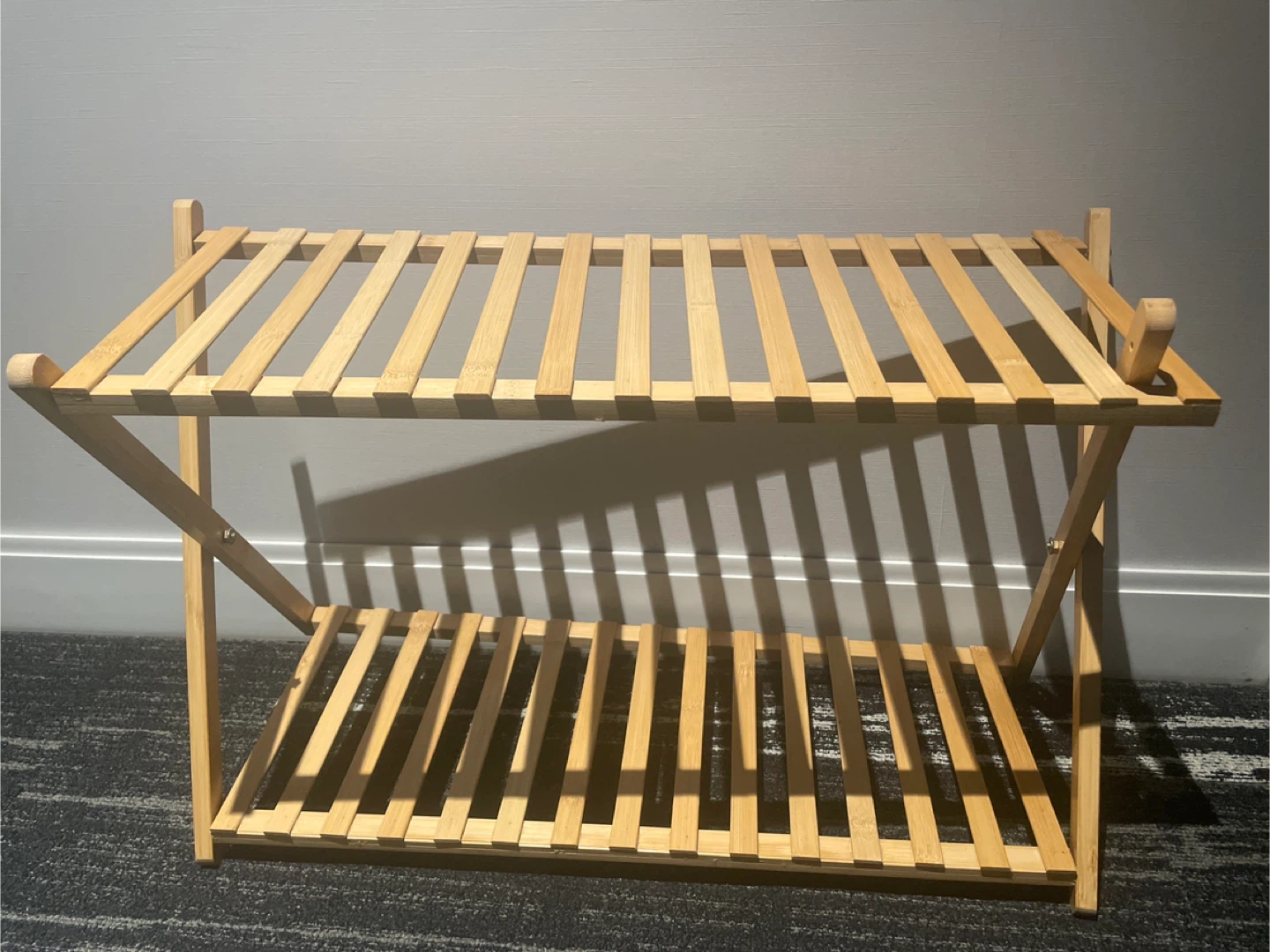 Bamboo Folding Shelf Rack
