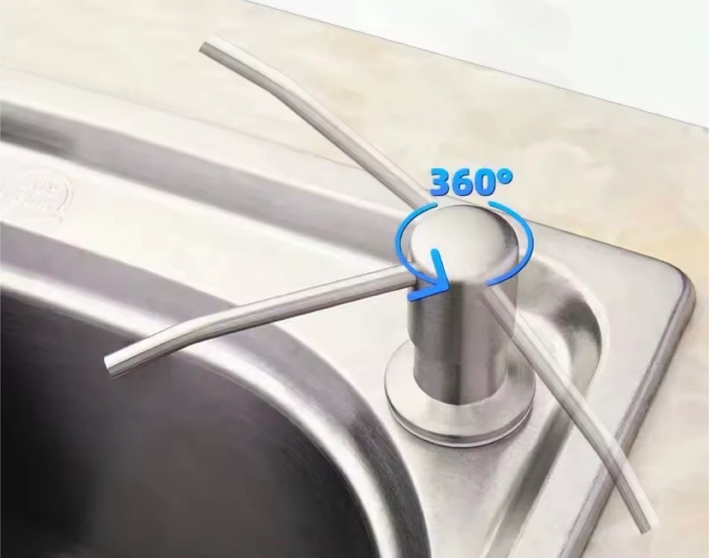 Stainless Steel Sink Soap Dispenser Kit - photo 5