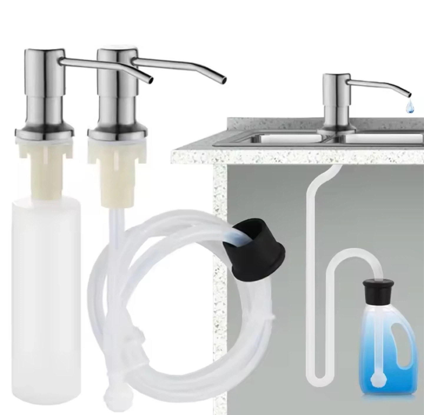 Stainless Steel Sink Soap Dispenser Kit - photo 4