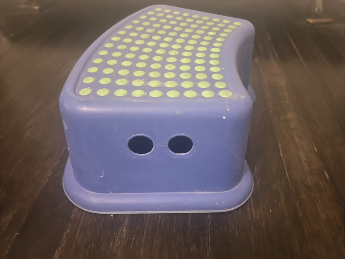 IKEA Blue Step Stool with Green Dots - photo 2
