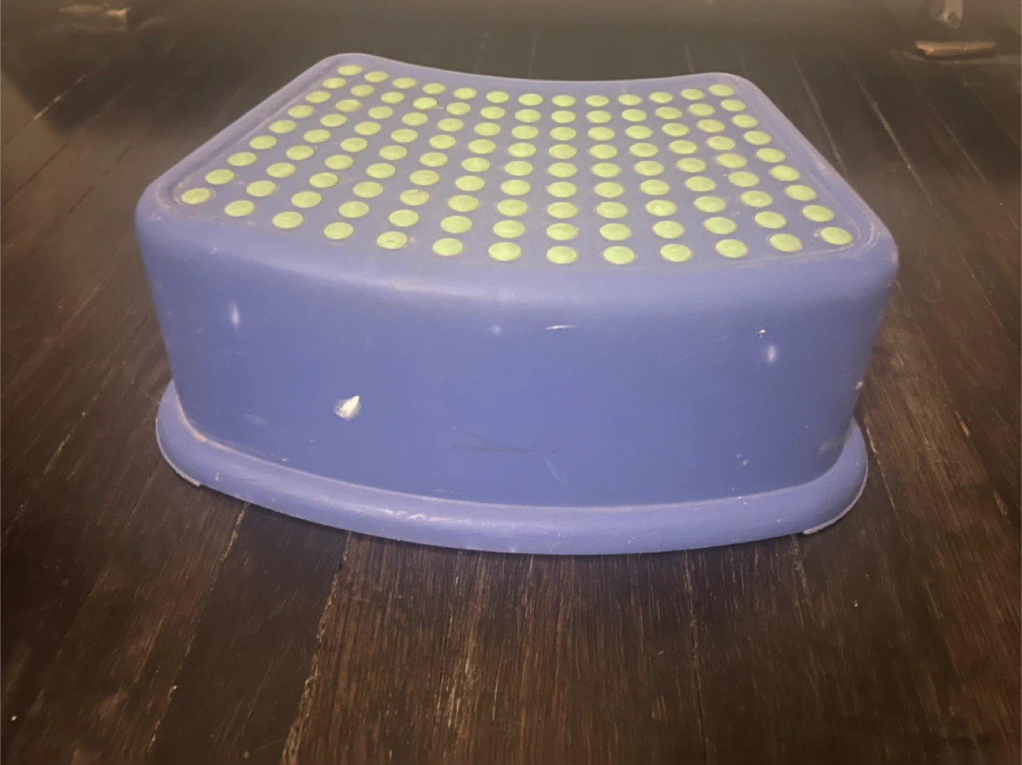 IKEA Blue Step Stool with Green Dots - photo 3