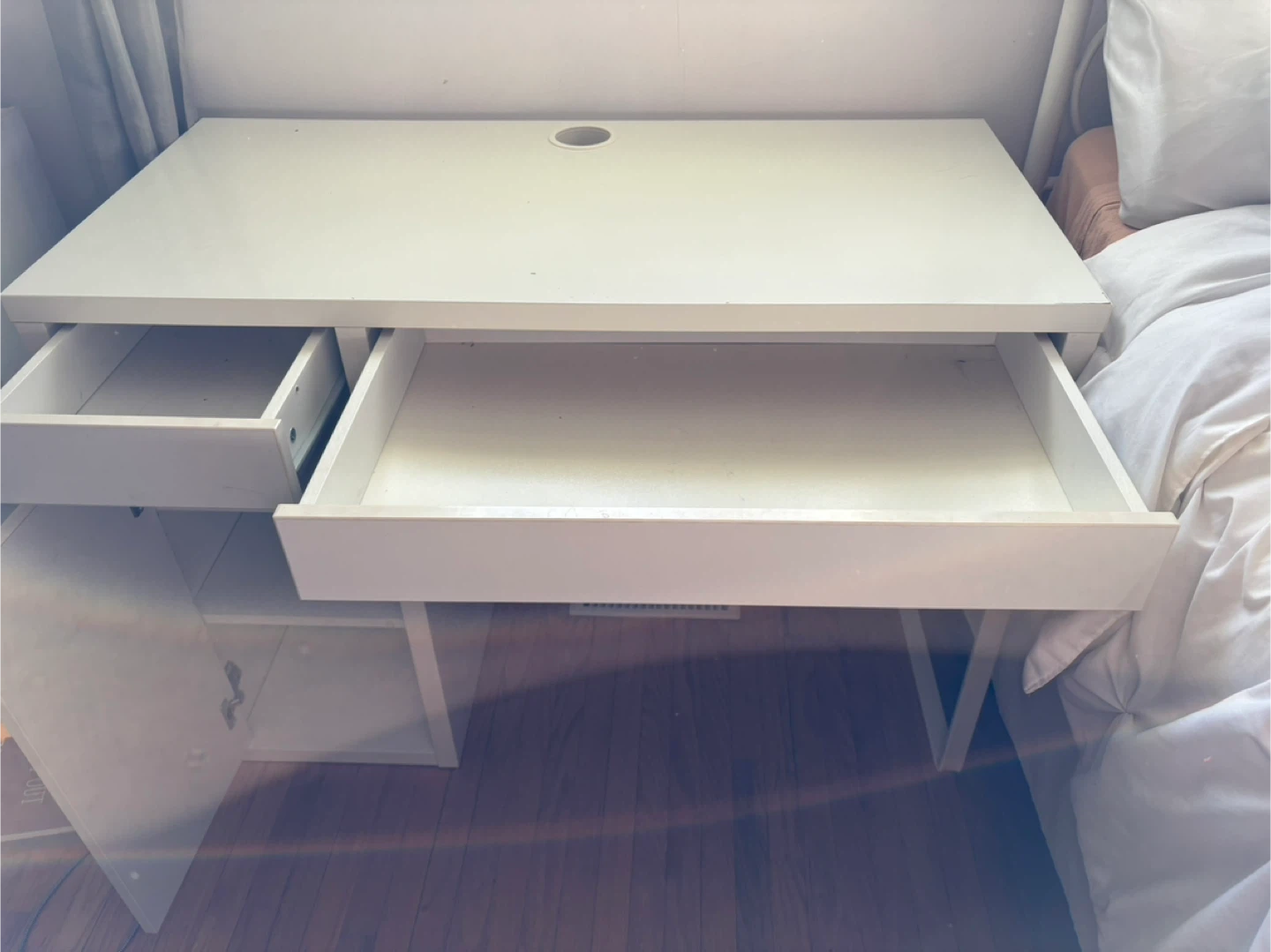 White IKEA Desk with Drawers - photo 2