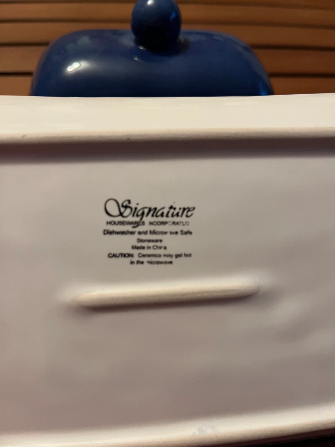 Blue Ceramic Butter Dish - photo 3
