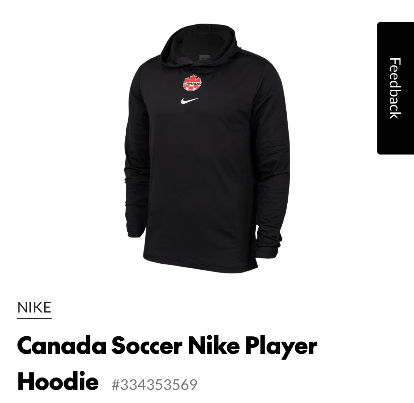 Nike DRI-FIT Canada Soccer Player Hoodie - L Size - photo 2