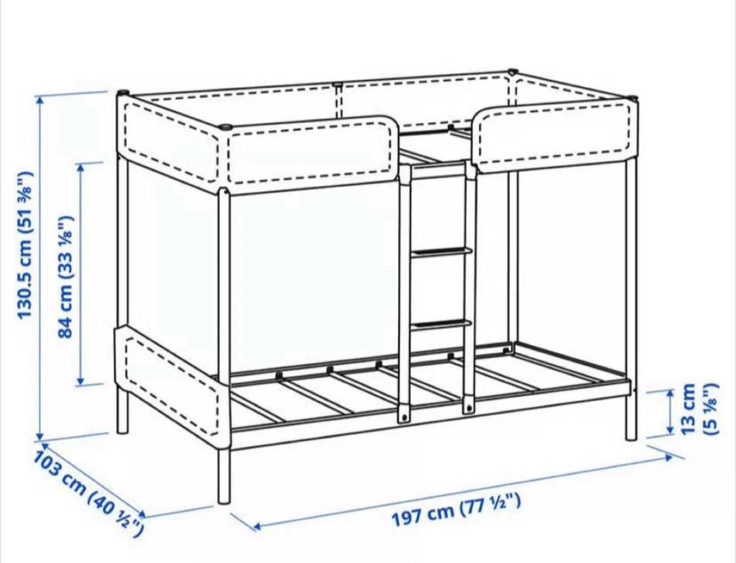 IKEA SVÄRTA Bunk Bed Frame - Metal - photo 2