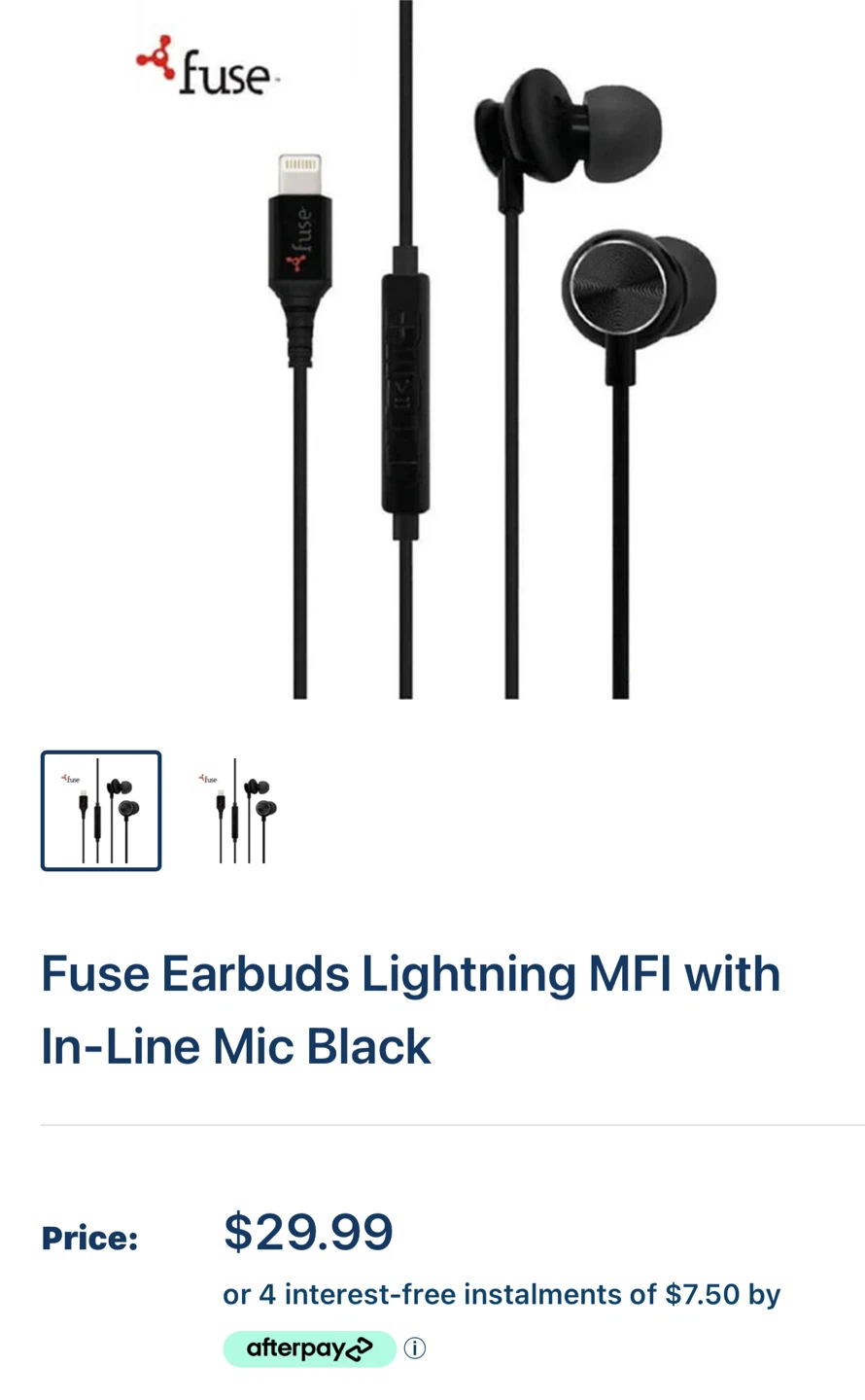 Lightning earbuds with mic for iPhone or iPad, brand new - photo 3