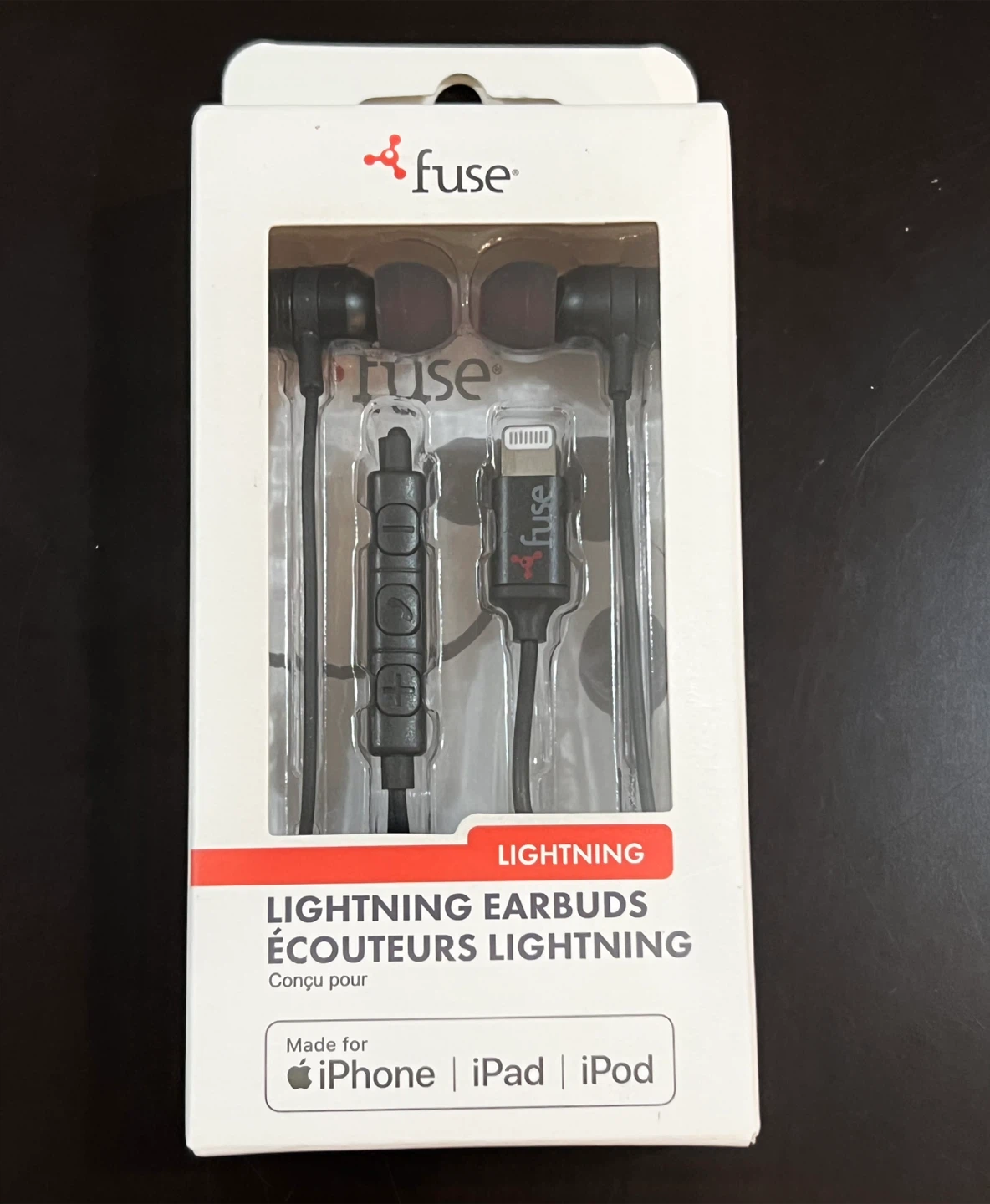 Lightning earbuds with mic for iPhone or iPad, brand new