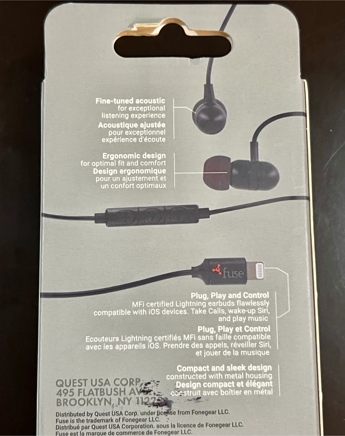 Lightning earbuds with mic for iPhone or iPad, brand new - photo 2