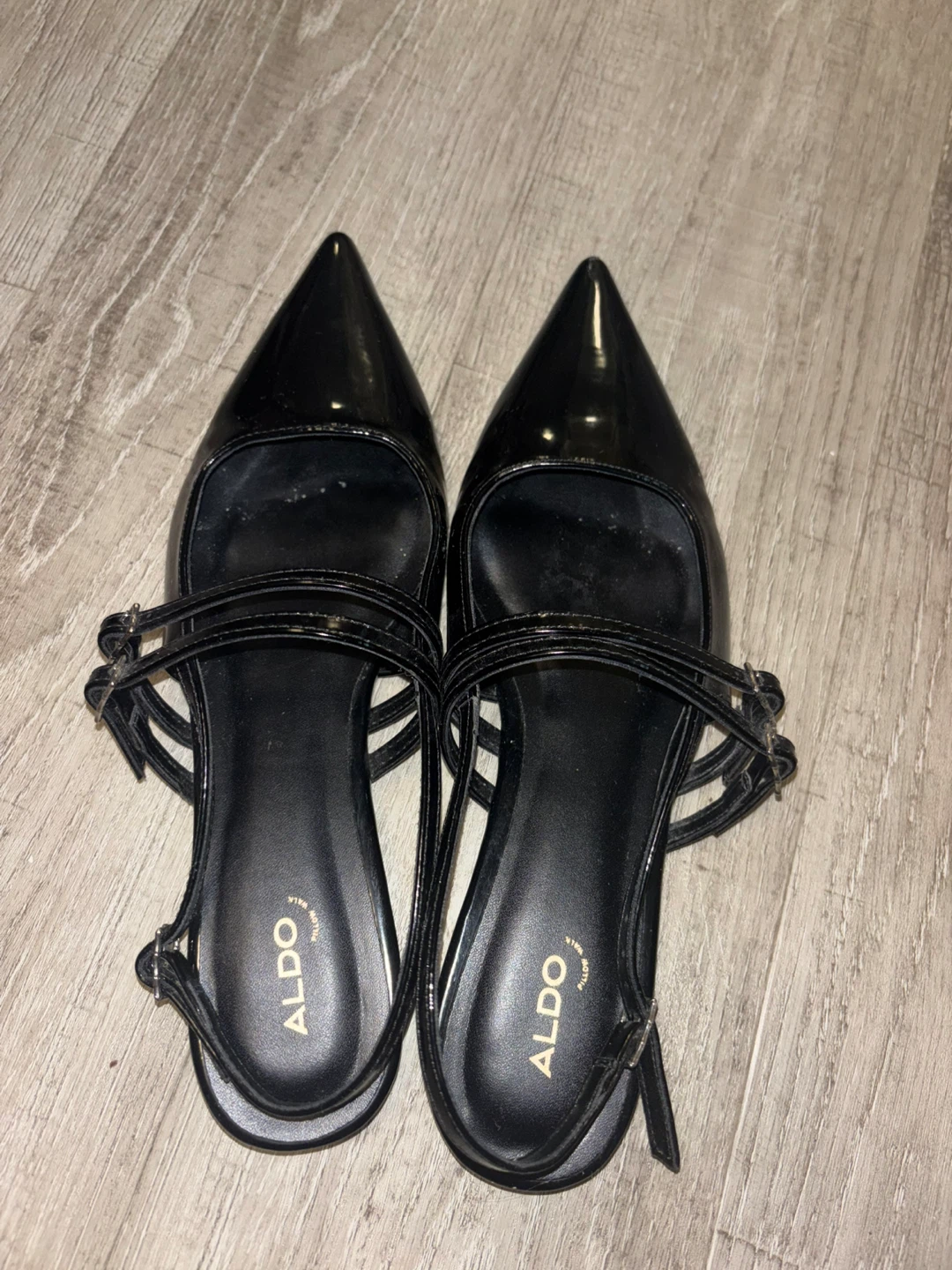 Aldo Black Pointed Slingback Flats - photo 2