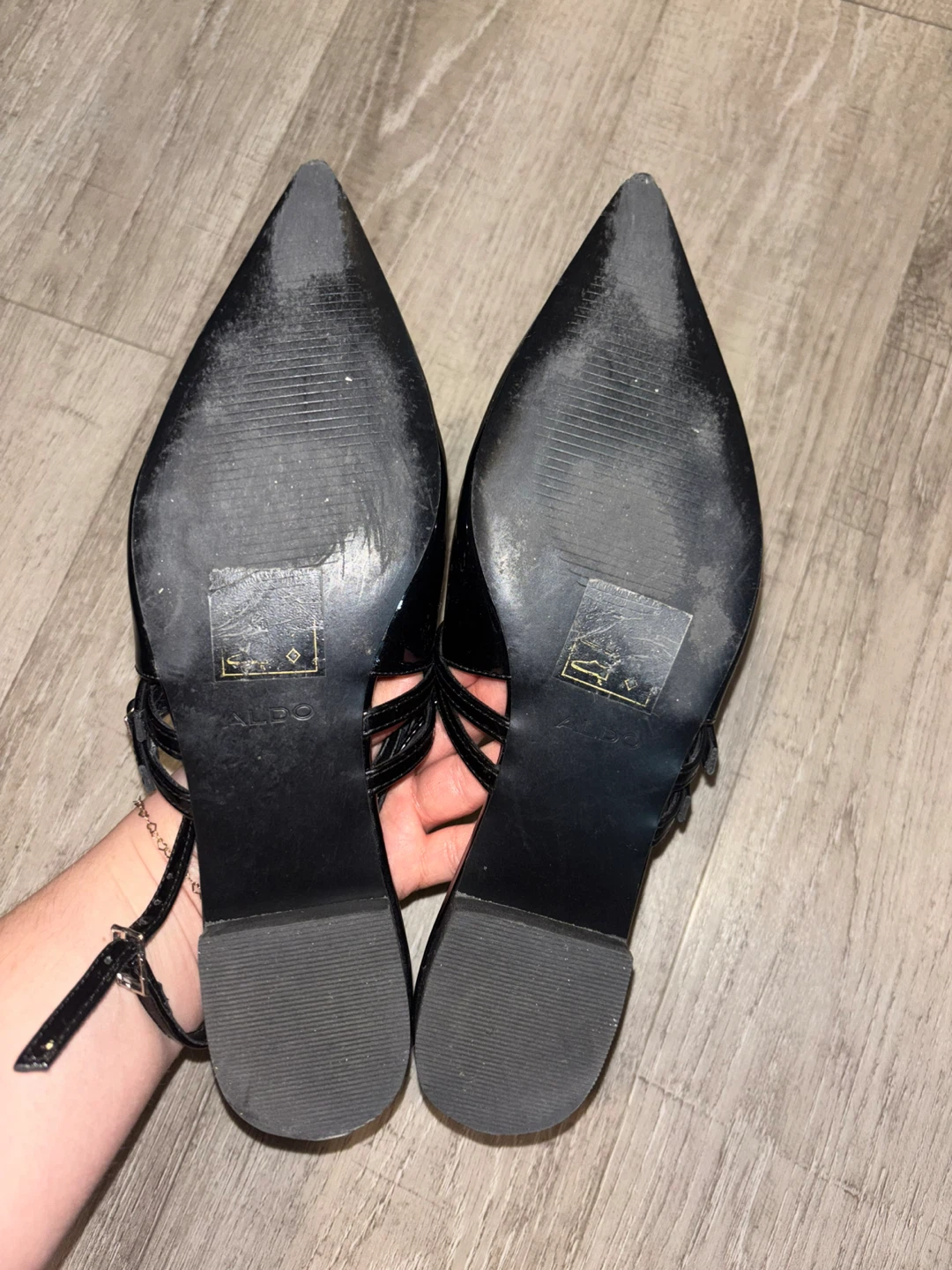 Aldo Black Pointed Slingback Flats - photo 3