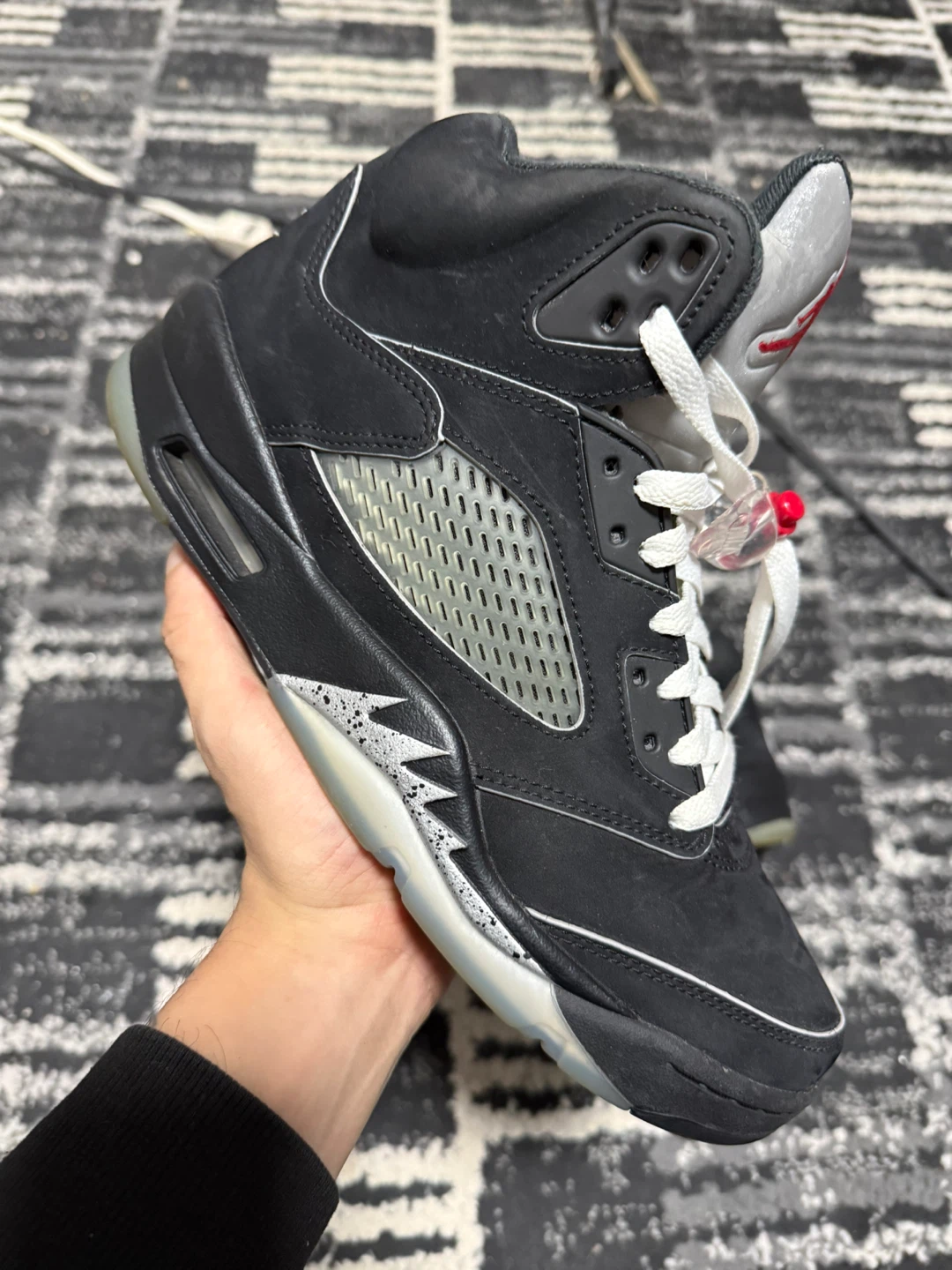 Jordan 5 Retro OG Black Metallic Reimagined Size 9