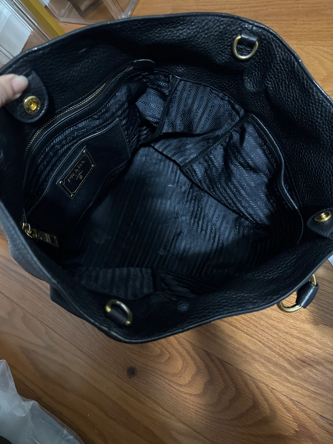 Prada Black Leather Tote Bag - photo 3