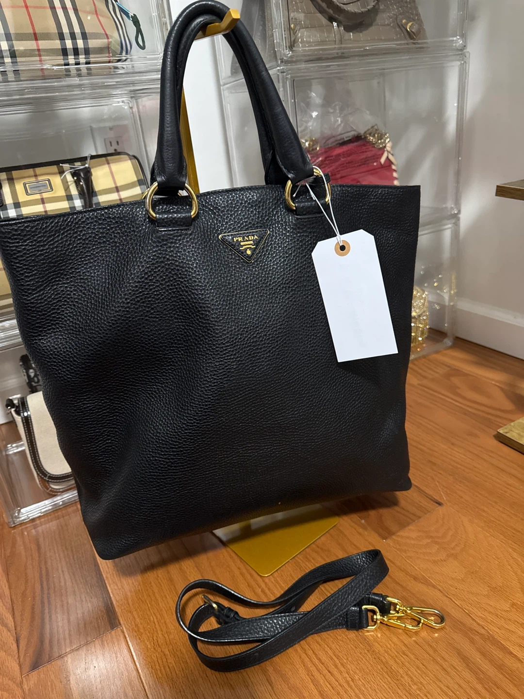 Prada Black Leather Tote Bag - photo 5