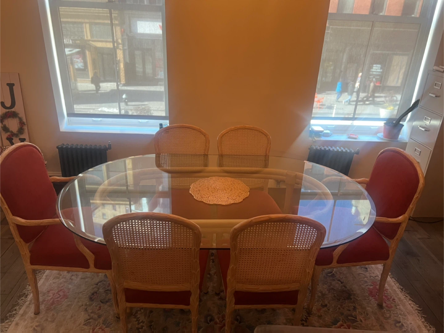 Glass Top Dining Table with 6 Chairs - photo 2