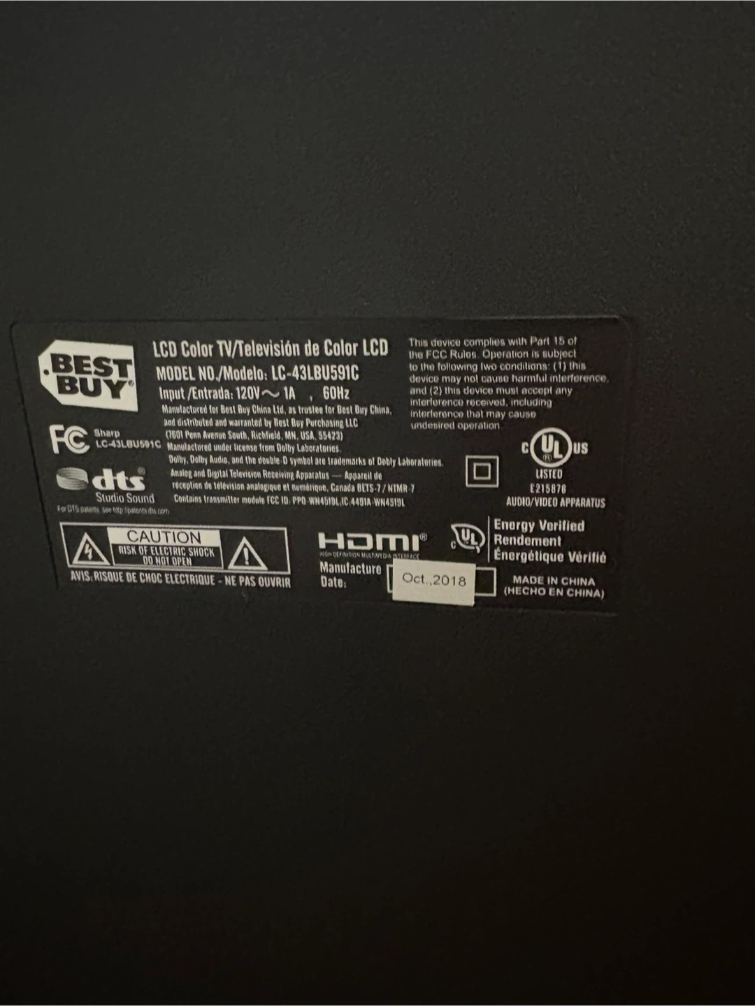 Sharp 43" 4K Ultra HD Roku Smart TV-LC-43LBU591C - photo 3