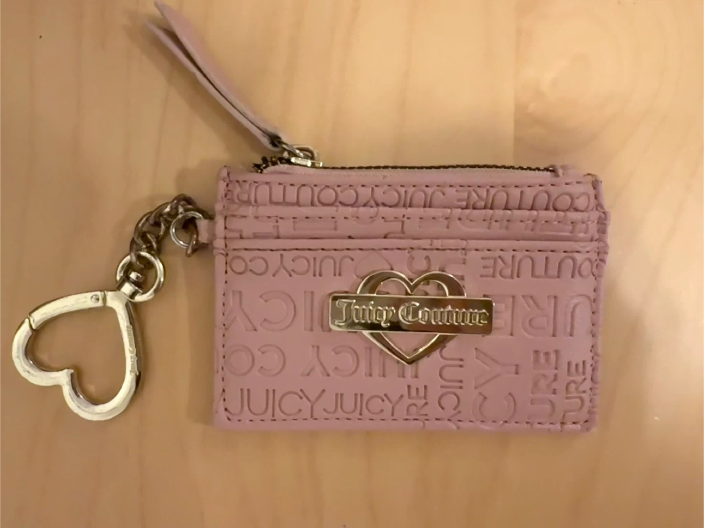Juicy Couture Pink Card Holder Keychain