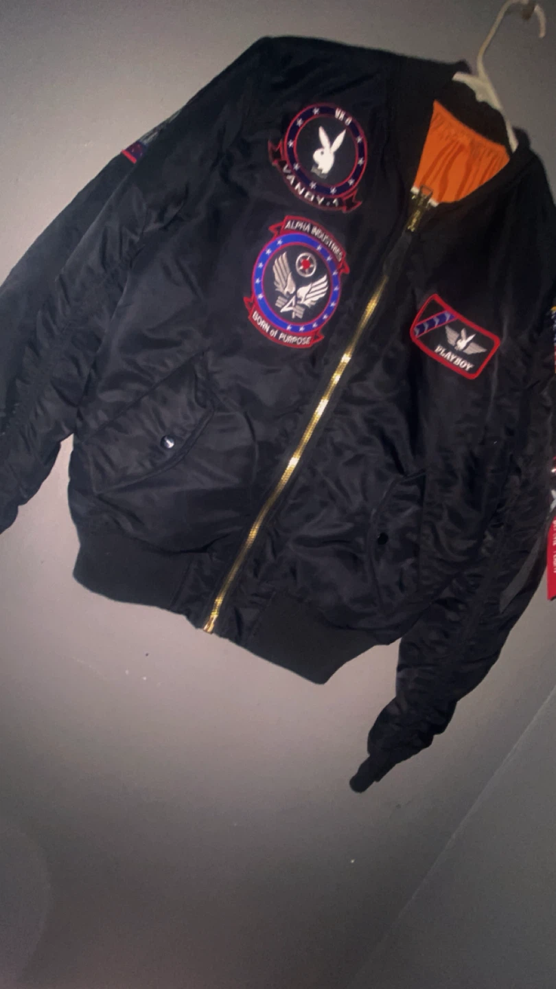 Alpha Industries Playboy Bomber Jacket Size M