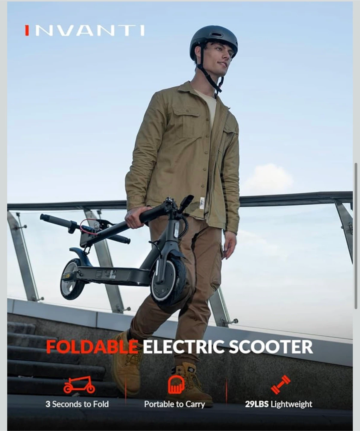Invanti E30 Foldable Electric Scooter - New in Box! - photo 5