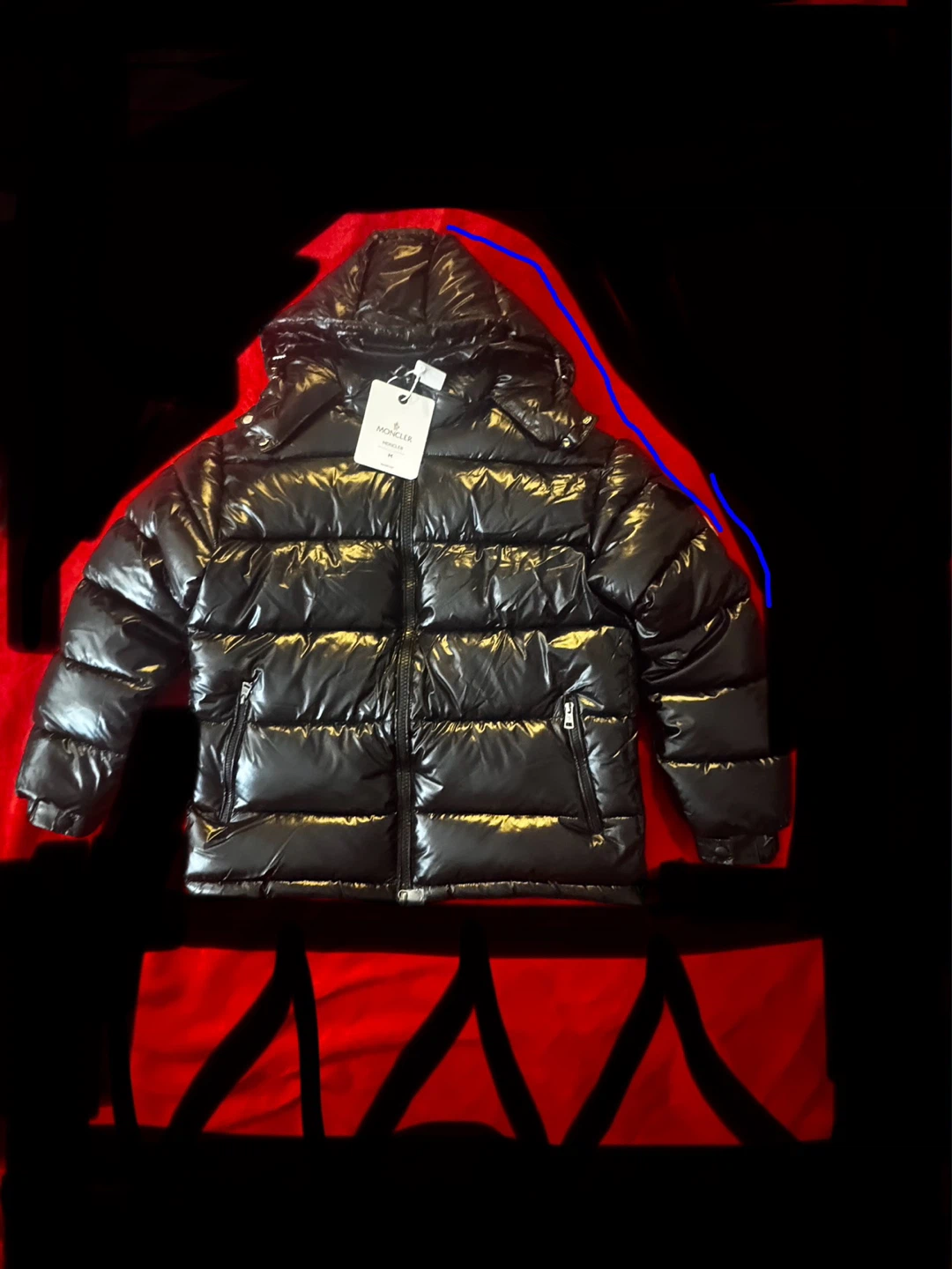 Moncler Black Puffer Jacket Size M - photo 2