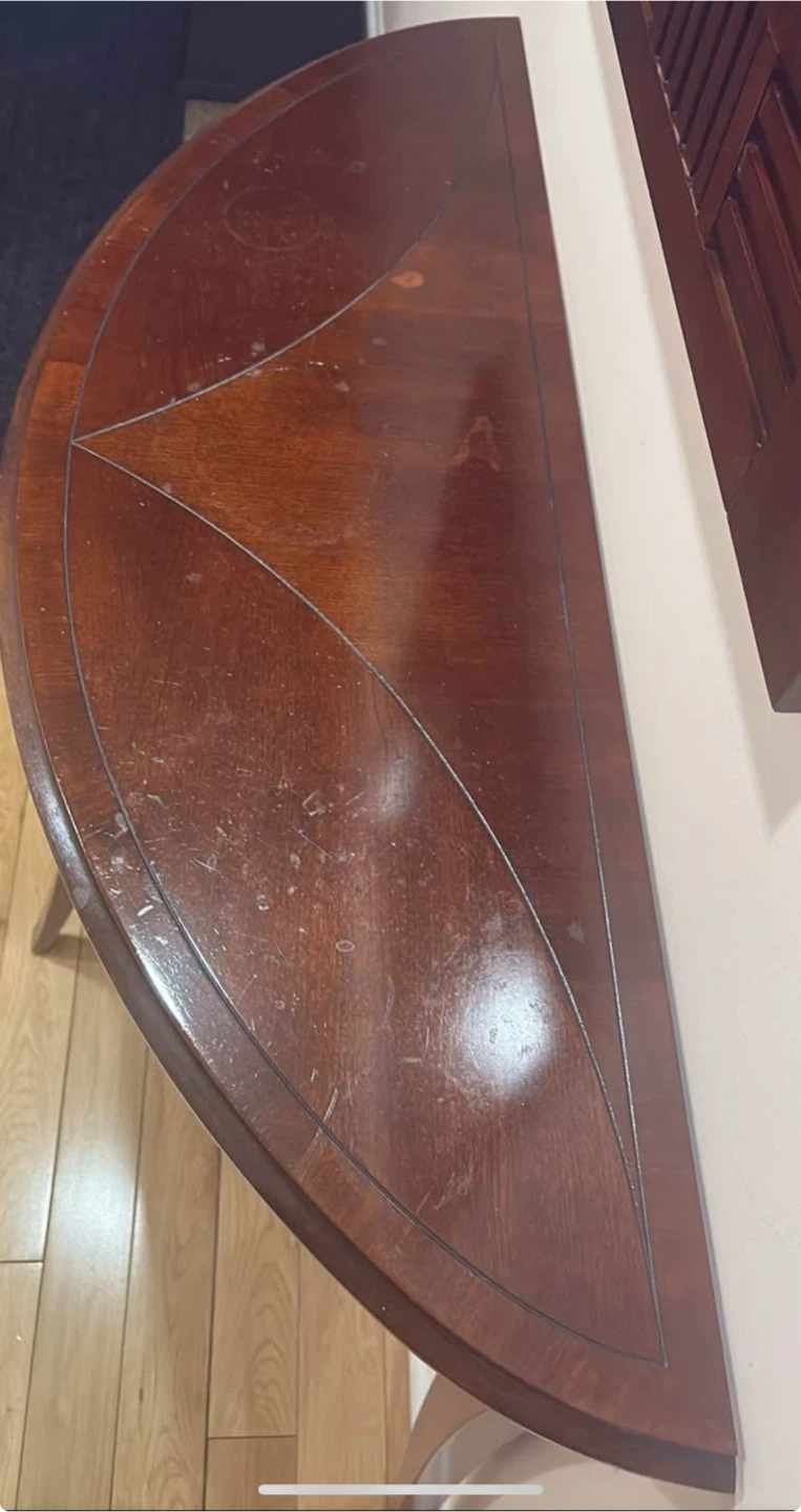 Wood Hallway Table with Mirror - photo 3