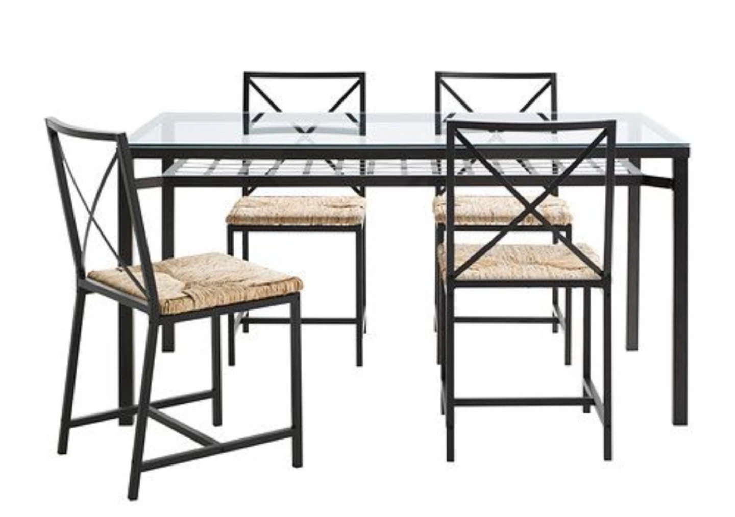 Glass Top Dining Table with 4 Chairs - photo 2