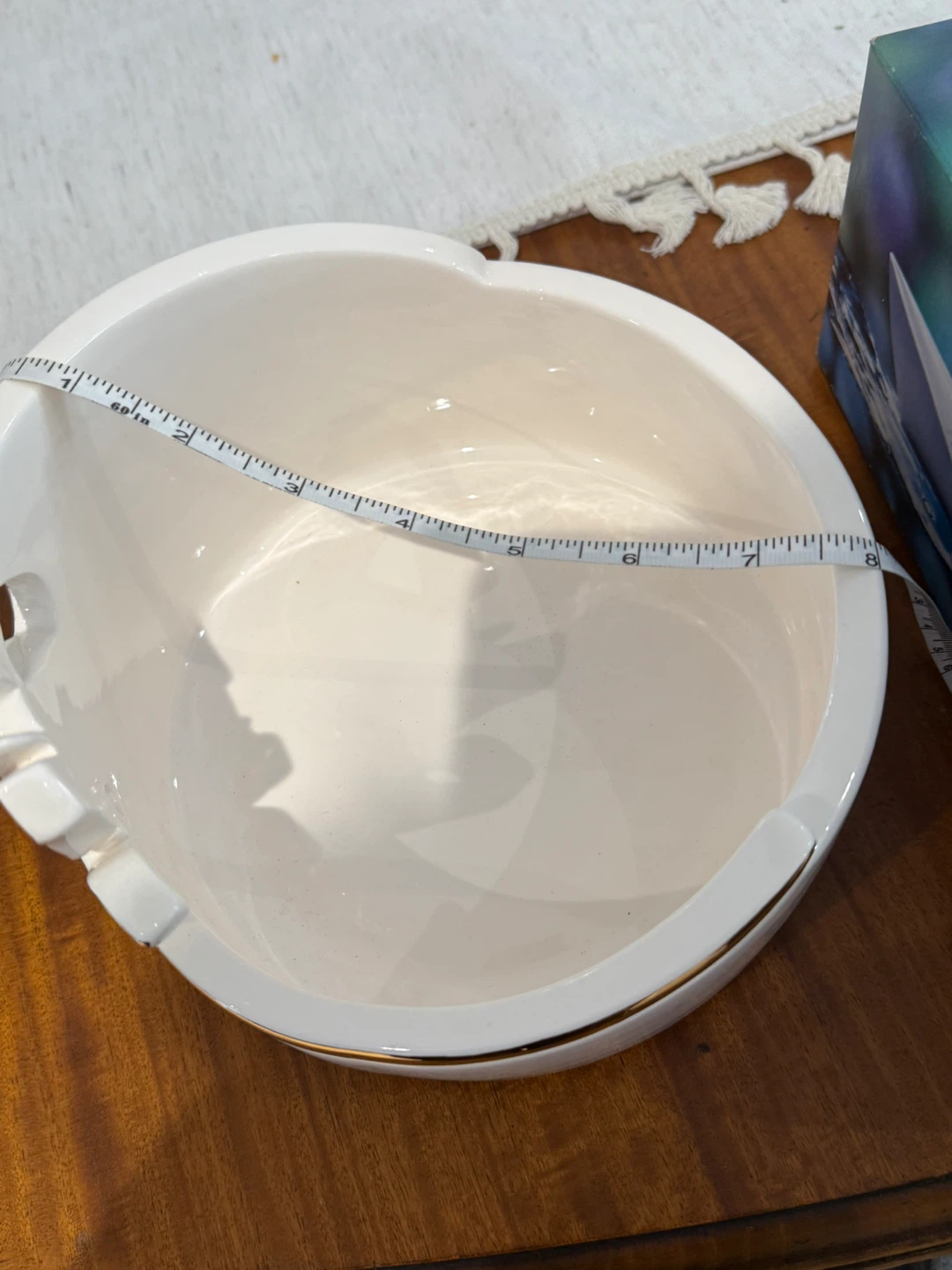Decorative Bowl - White & Gold Accent - photo 2